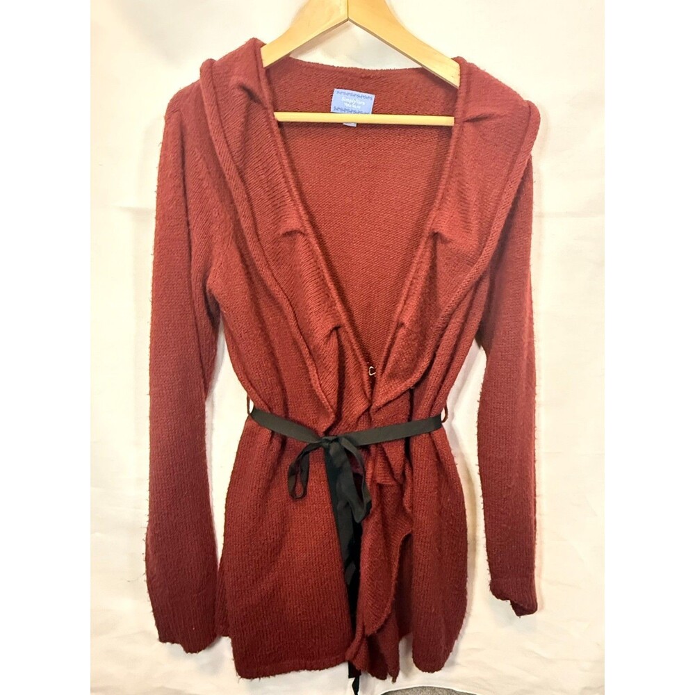 Simply Vera Wang Women’s L Burgundy Open-Front Tunic Sweater